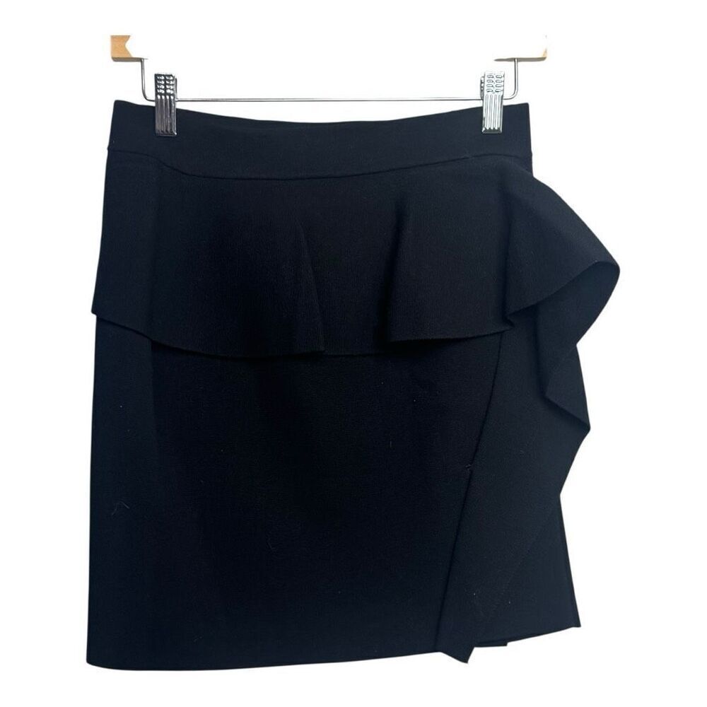 Zara mini skirt ruffle size medium black